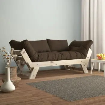 Divan për kopsht, dy vende, Skye Decor, CPT8123-210, natyral/kafe