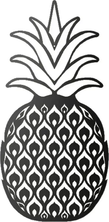 Aksesor dekorativ muri prej metali, ananas, Wallity - 2