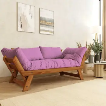 Divan për kopsht, dy vende, Skye Decor, CPT8162-210, ngjyrë teak dhe rozë