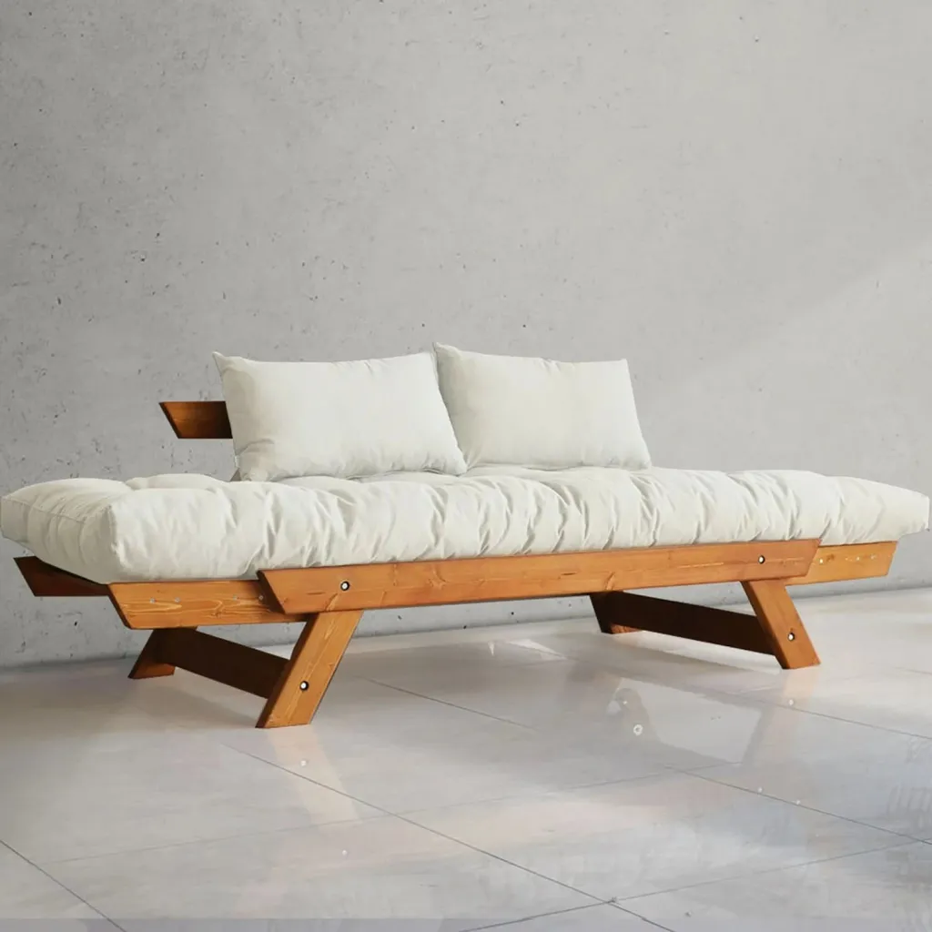 Divan kopshti dy-vendësh, Skye Decor, ngjyrë teak dhe e bardhë, CPT8130-210 - 3