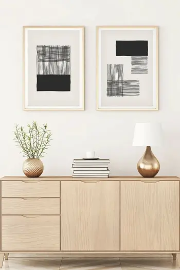 Pikturë dekorative me kornizë MDF (2 copë), Wallity, Huhu146, 70x50cm