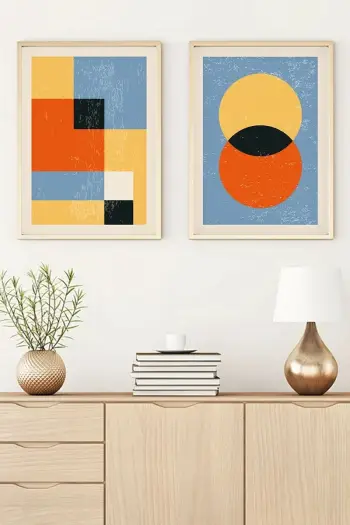 Pikturë dekorative me kornizë MDF (2 copë), Wallity, Huhu17, 70x50