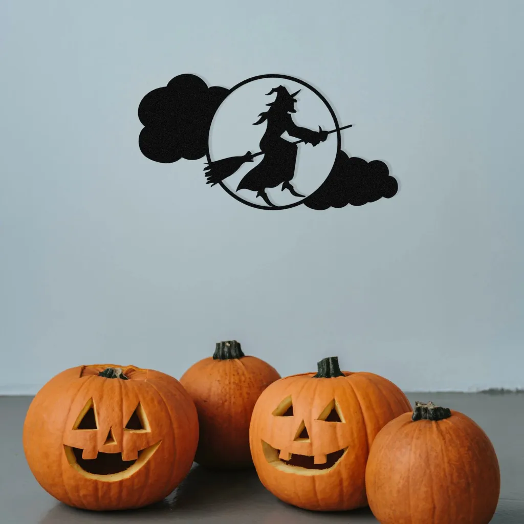 Aksesor dekorativ metalik për mur, Halloween, Wallity, 53x28cm - 2