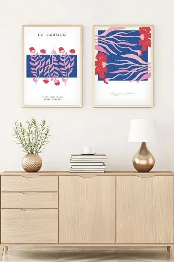 Pikturë dekorative me kornizë, 2 copë, MDF, Wallity, Huhu170, 70x50cm