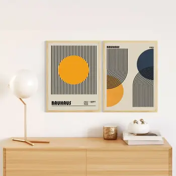Pikturë dekorative me kornizë, 2 copë, MDF, Wallity, Huhu244, 50x70cm