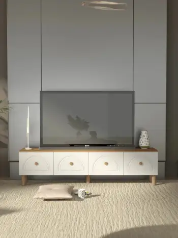 Komodë TV Skye Decor, ngjyrë Atlantic Pine dhe e bardhë, Mavora