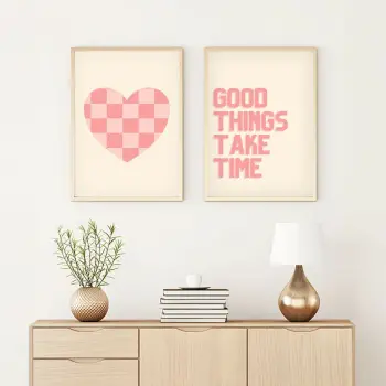 Pikturë dekorative me kornizë, MDF, 2 copë, Wallity, Huhu284, 50x70cm