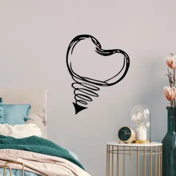 Aksesor dekorativ metalik për mur, Wallity, Fall In Love