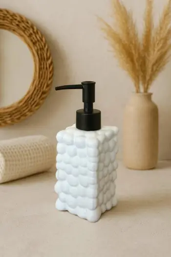 Dispenser sapuni, qeramikë, ngjyrë e bardhë, Hermia Concept, MCH0011343