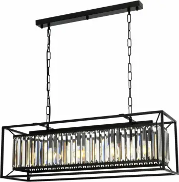 Llambë tavani Opviq, AV-1667-4Y-BSY, metal i zi, 60x80x22cm