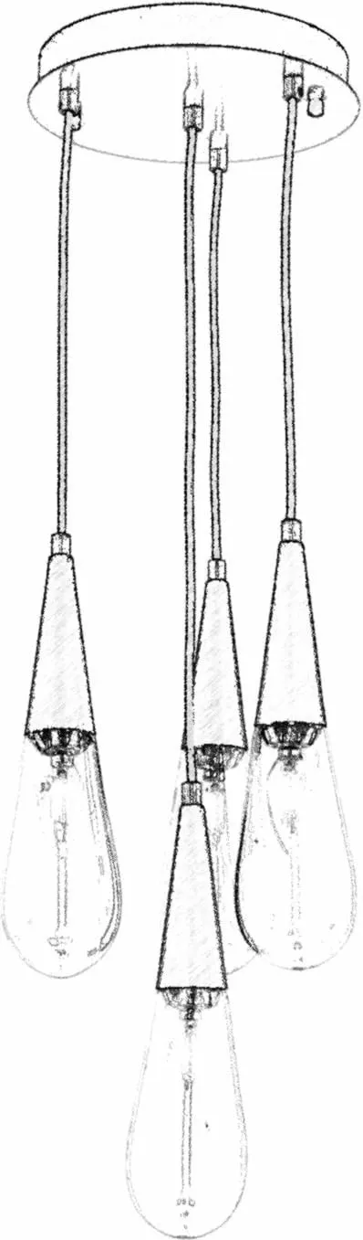 Llambë tavani Opviq, AV-4236-4ET, ngjyrë antike - 2