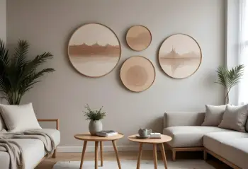 Set pikturash dekorative me kornizë MDF (4 copë), Wallity, Huhu300
