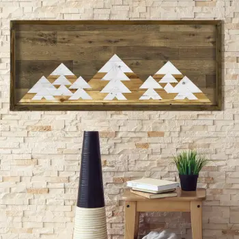 Pikturë dekorative me kornizë MDF, Wallity, TAH017, kafe dhe bardhë, 40x100cm