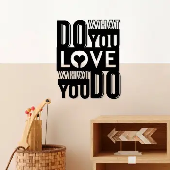Aksesor dekorativ metalik për mur, Wallity, What Do You Love