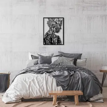 Aksesor dekorativ metalik për mur, Wallity, Tree Man - Model 319