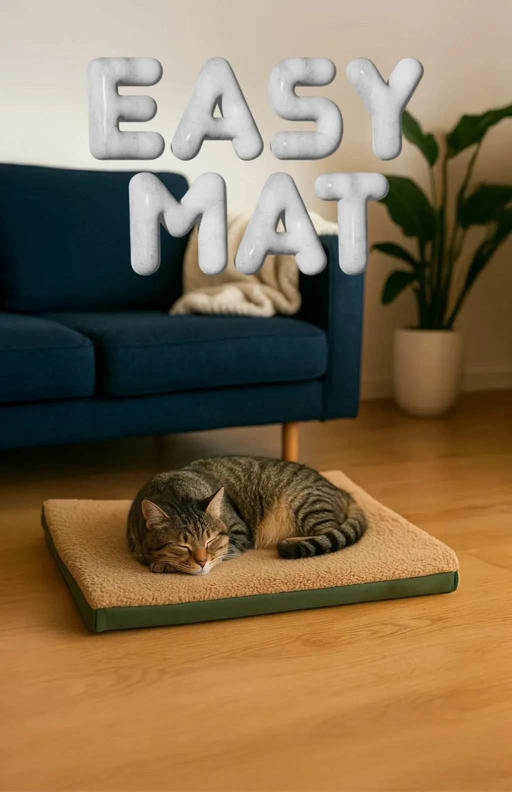 Shtrat për kafshë Paws & Whiskers, Easy Mat, 60x80, ngjyrë e gjelbër - 1