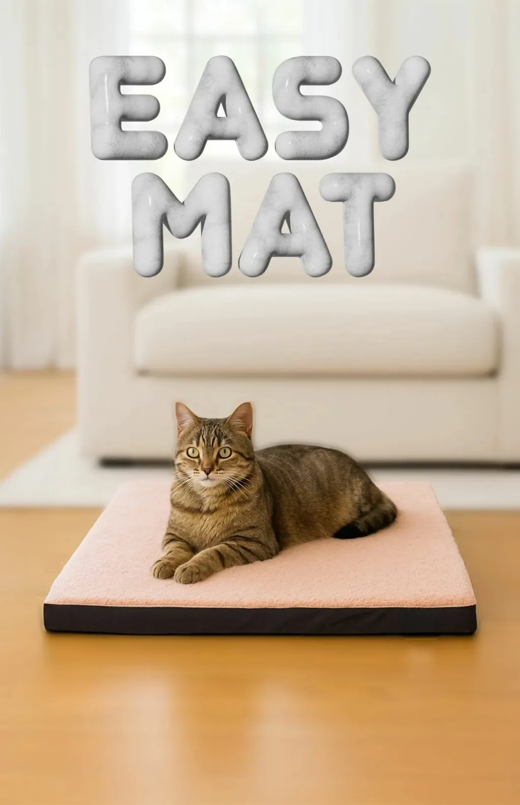 Shtrat për kafshë Paws & Whiskers, Easy Mat, 80x100, rozë - 1
