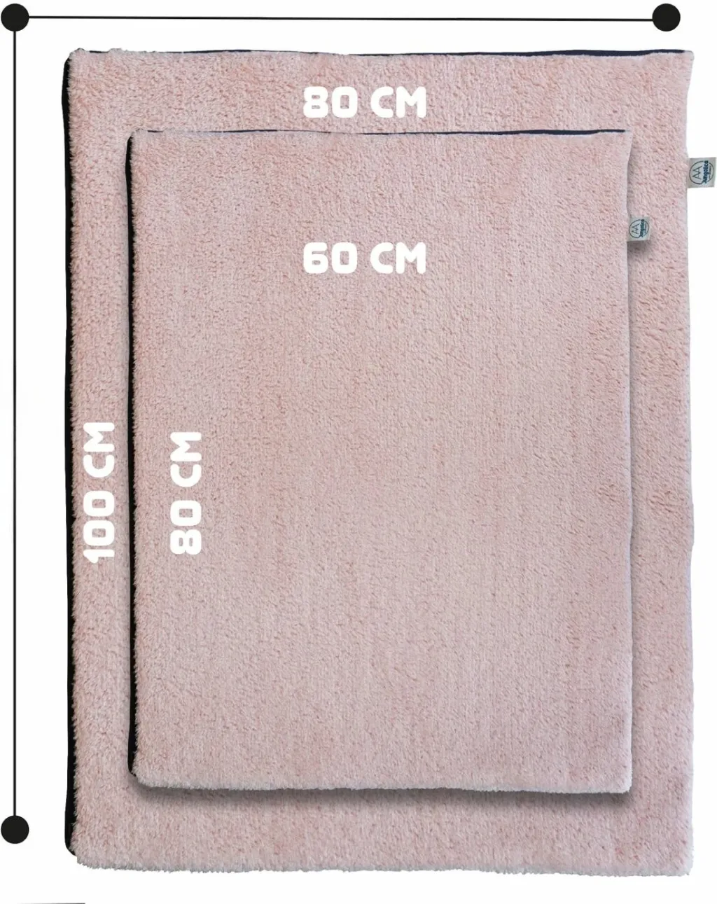 Shtrat për kafshë Paws & Whiskers, Easy Mat, 80x100, rozë - 3