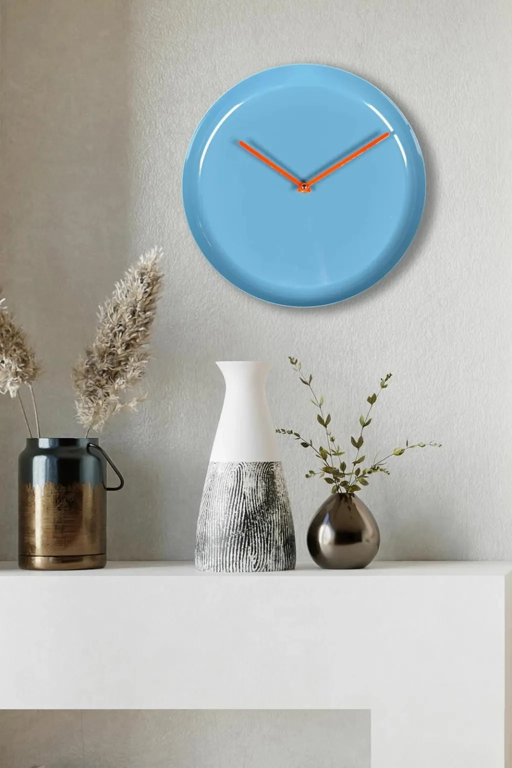 Orë muri dekorative metalike Wallity, blu, 30cm - 4