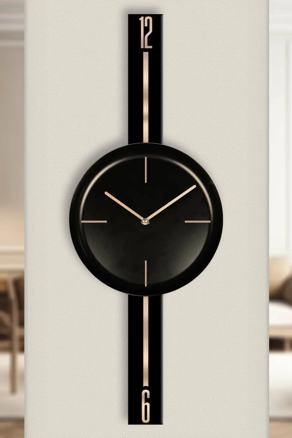 Orë muri dekorative Wallity, Vlnt103Syhsy, e zezë - 1