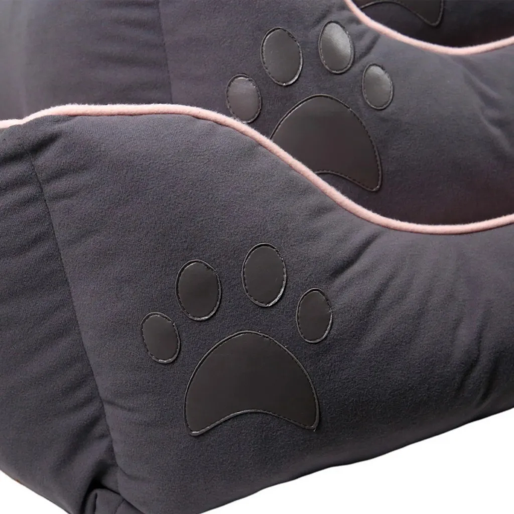Shtrat për qen e mace Lucy, gri dhe rozë, Paws & Whiskers, S - 6