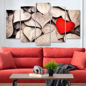 Pikturë dekorative MDF, 5 pjesë, shumëngjyrëshe, Wallity, 100x60cm