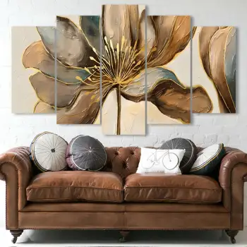 Pikturë dekorative MDF, 5 pjesë, Wallity, 5MDF4600_60100, 100x60cm