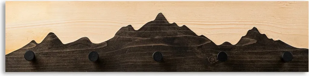 Varëse muri prej druri Wallity, Mountain 3, natyrale/zezë - 4