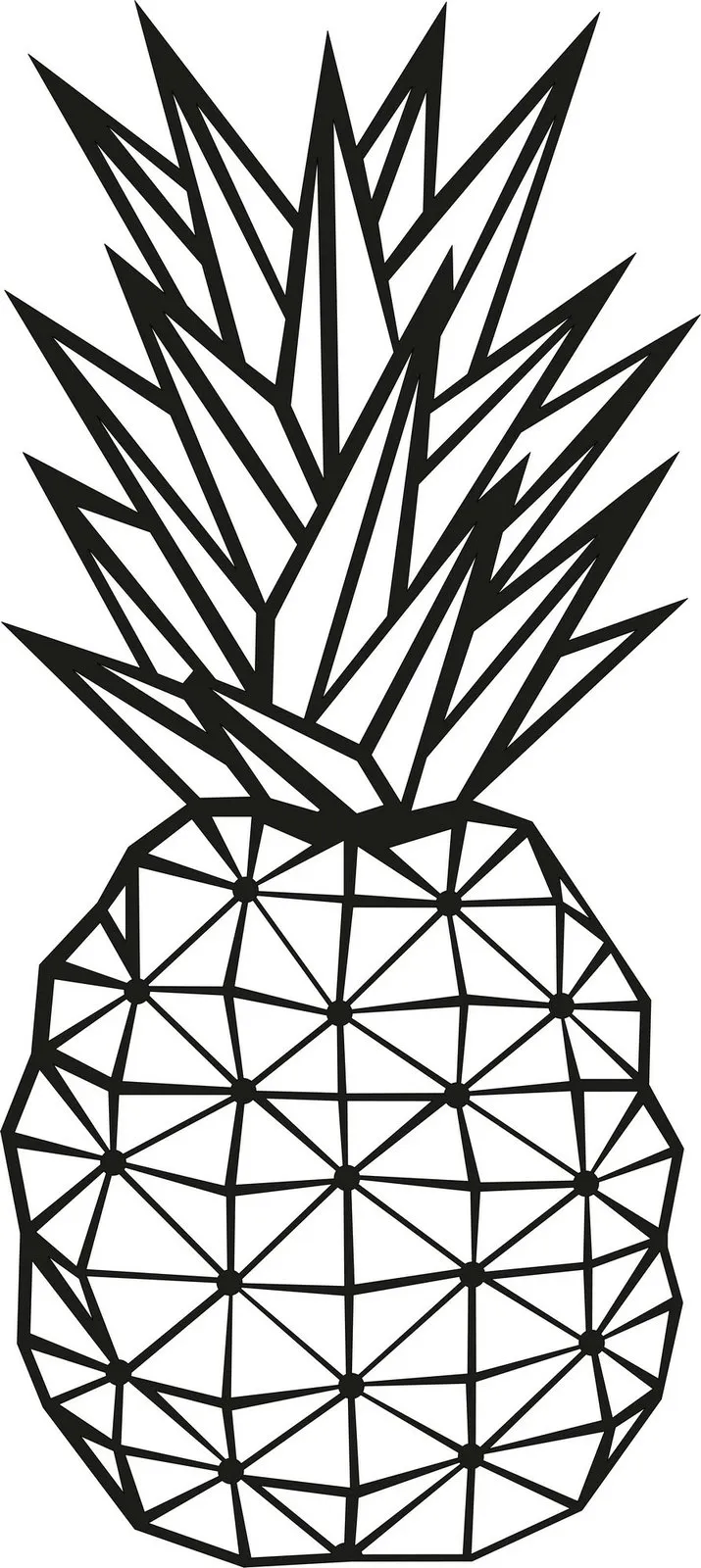 Aksesor dekorativ metalik për mur, ananas, Wallity - 2