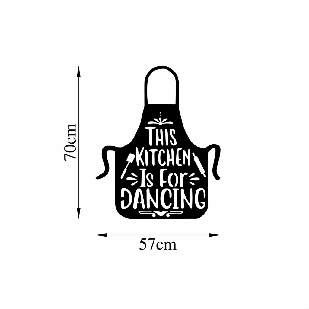 Aksesor dekorativ metalik për mur, Wallity, This Kitchen Is For Dancing, 57x70cm - 5