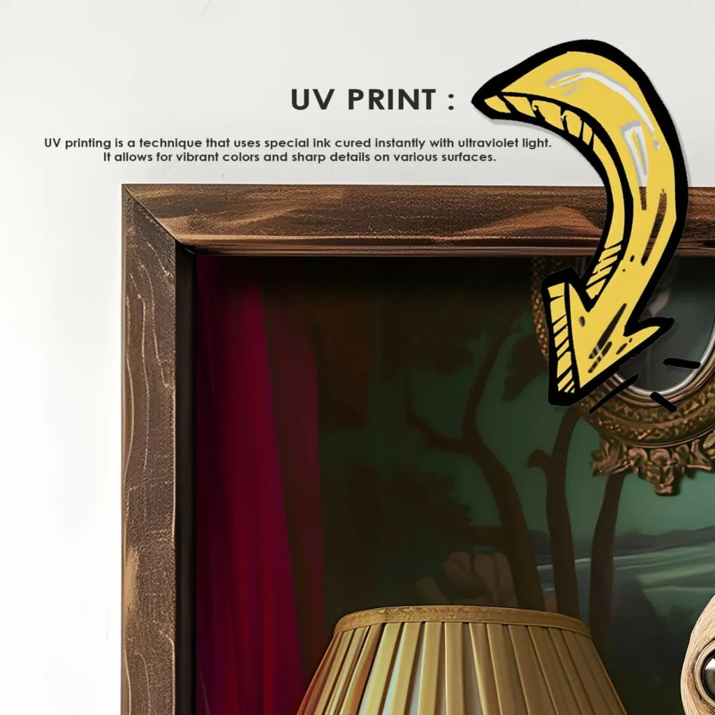 Pikturë dekorative me kornizë, MDF, Wallity, GE241-L - 6