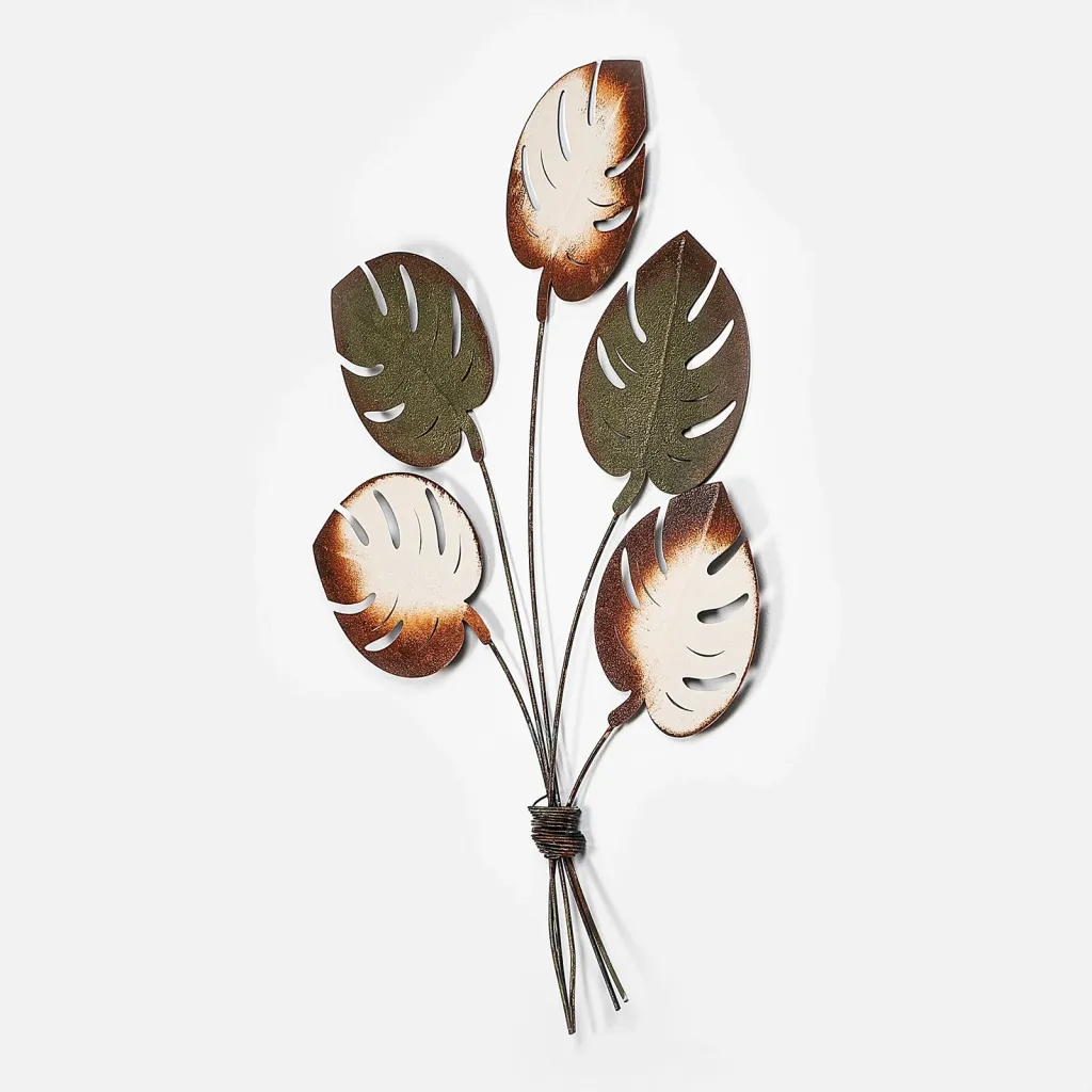 Aksesor dekorativ metalik për mur, Wallity, Monstera v2 - 4