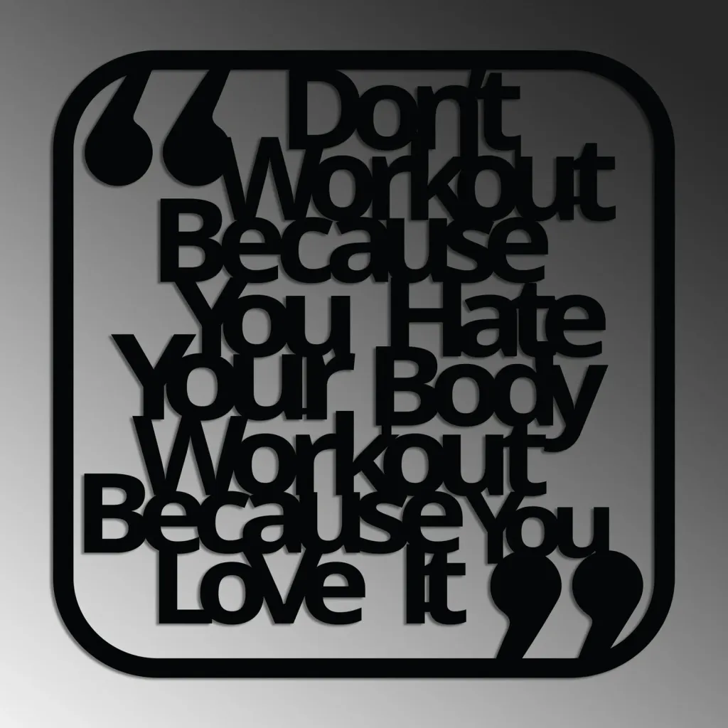 Aksesor dekorativ metalik për mur, Wallity, Don't Workout - 4