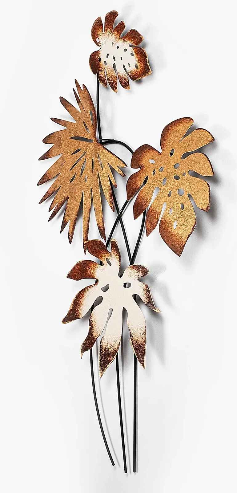 Aksesor dekorativ metalik për mur, Monstera v3, Wallity - 4
