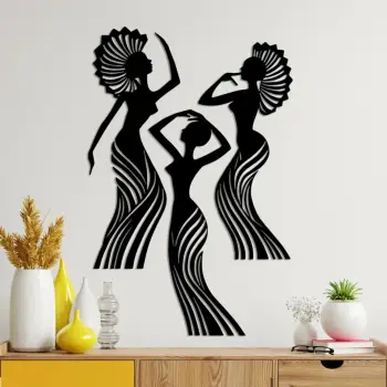 Set dekorativ metalik (3 copë), Wallity, valltare afrikane
