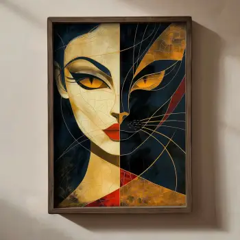 Pikturë dekorative me kornizë MDF, Wallity, TUN079-L, shumëngjyrëshe, 35x47x2cm