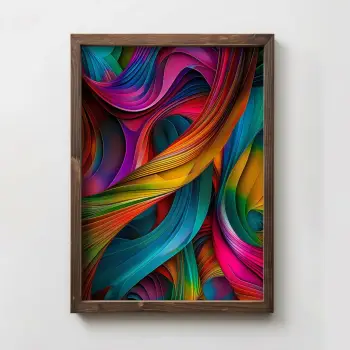 Pikturë dekorative me kornizë MDF, Wallity, TUN087-L, shumëngjyrëshe, 35x47x2cm