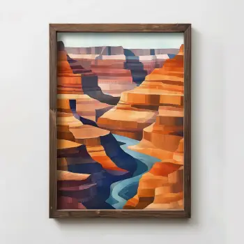 Pikturë dekorative me kornizë MDF, Wallity, TUN093-L, shumëngjyrëshe, 35x47x2cm