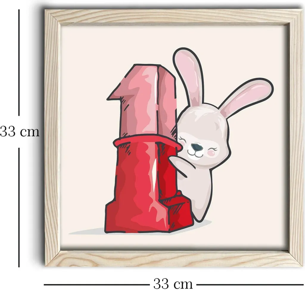 Pikturë dekorative MDF me kornizë, Wallity, 3333KCT-002, 33x33cm - 3