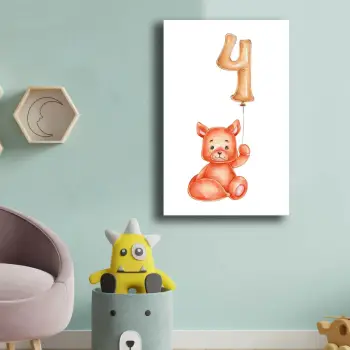 Pikturë dekorative në kanavacë, Wallity, 4570COC-023, ngjyra të kuqe, të bardha, të verdha, 45x70cm