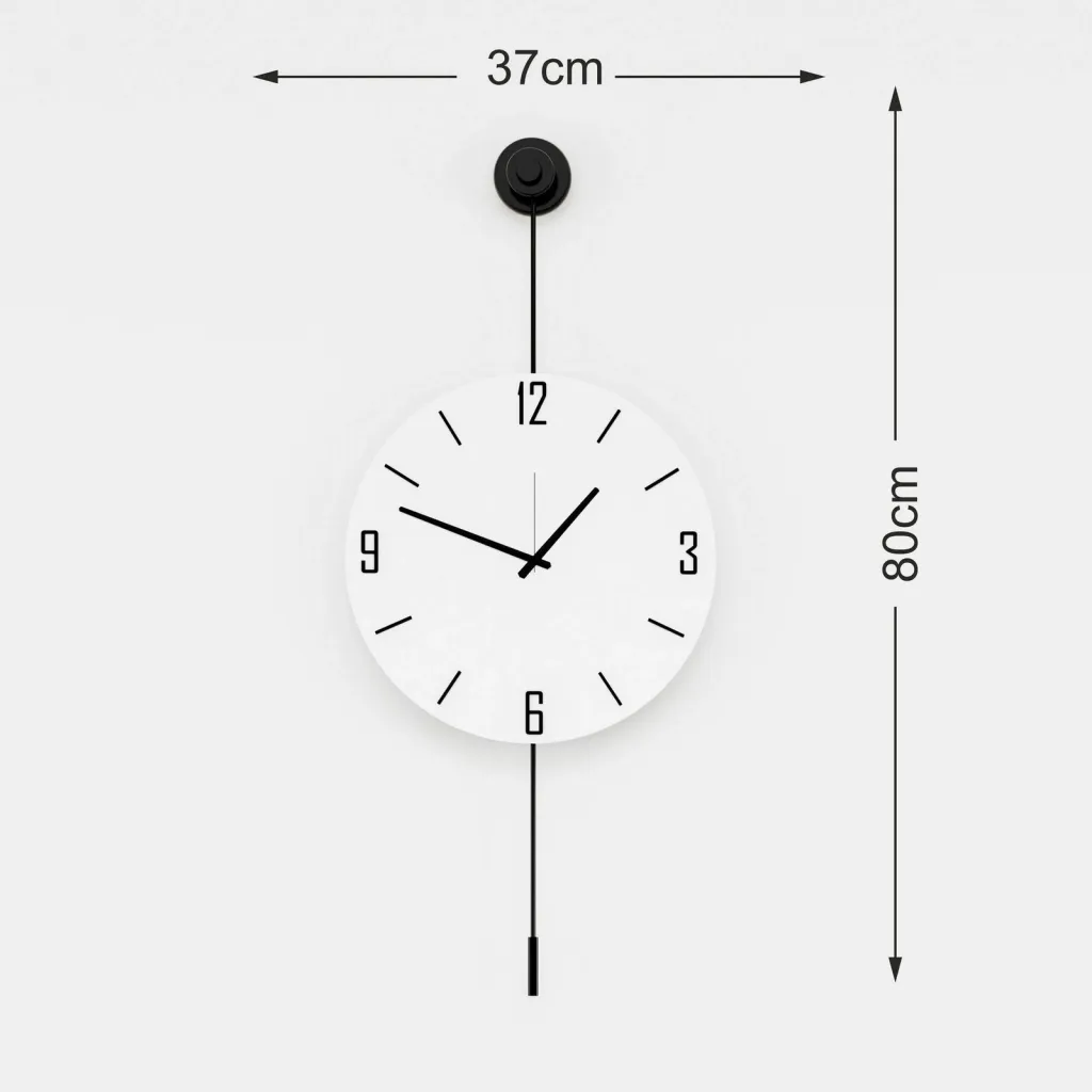 Orë muri dekorative prej metali, Wallity, Mclock-00117, e zezë - 2