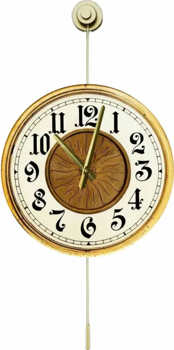 Orë muri dekorative metalike Wallity, Mclock-00126, ngjyrë ari, 37x80x7cm