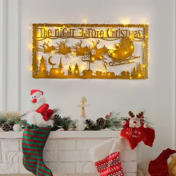 Aksesor dekorativ metalik për mur, Wallity, XMASGOLD - 012, ngjyrë ari