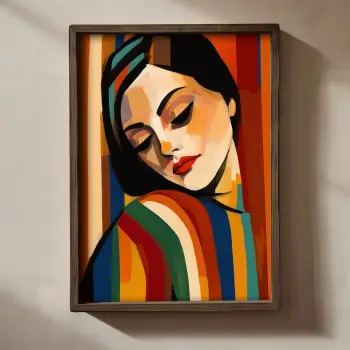 Pikturë dekorative me kornizë MDF, shumëngjyrëshe, Wallity TUN012-XL, 50x70x3.5cm