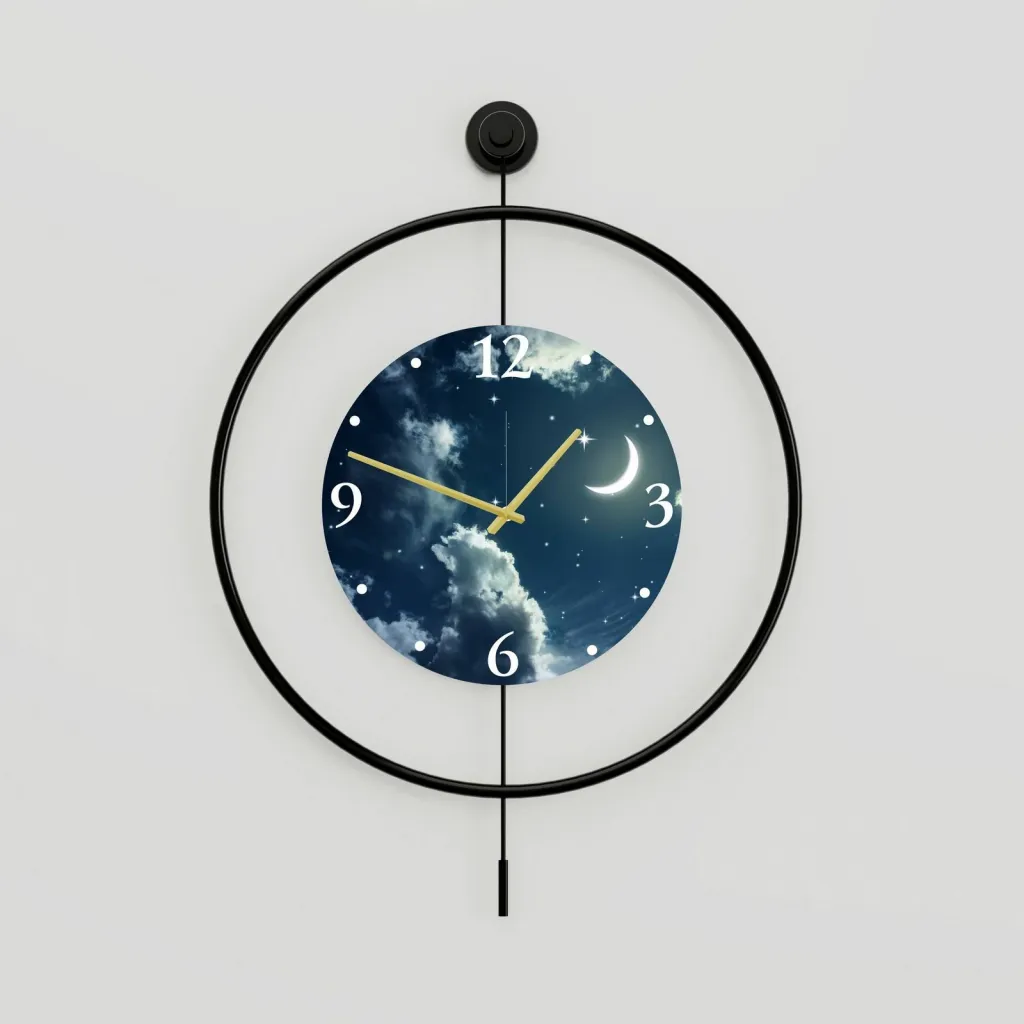 Orë muri dekorative prej metali, Wallity, Mclock-00118, e zezë - 2
