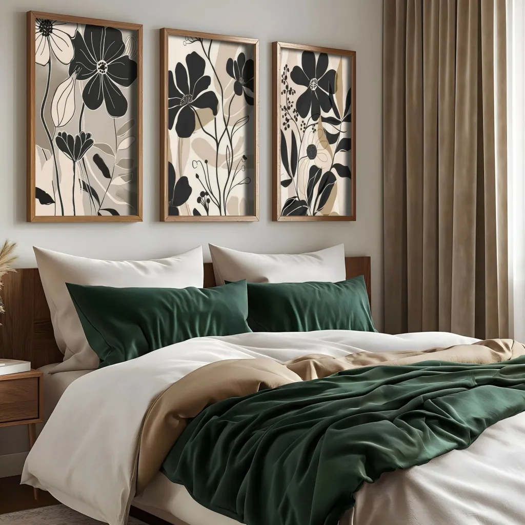 Pikturë dekorative me kornizë MDF (3 copë), Wallity, GE265-L - 1