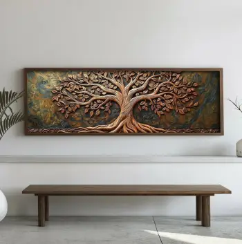 Pikturë dekorative me kornizë MDF, Wallity, EMR012, shumëngjyrëshe, 40x120x3.5cm