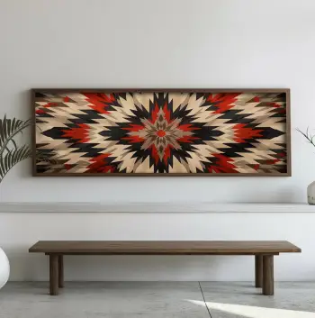 Pikturë dekorative me kornizë MDF, Wallity, EMR019, shumëngjyrëshe, 40x120x3.5cm