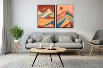 Pikturë dekorative me kornizë MDF (2 copë), Wallity, Mp2-00113, 30x40cm