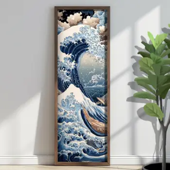 Pikturë dekorative me kornizë, MDF, Wallity, EMR097, shumëngjyrëshe, 40x120x3.5cm